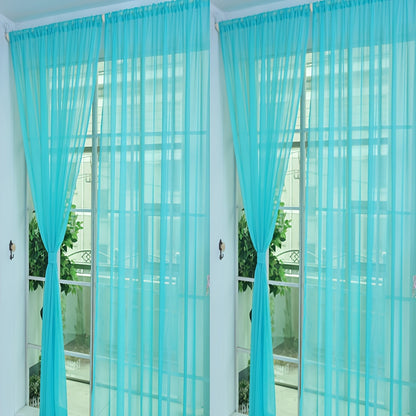 4Pcs Solid Color Wedding Glass Screen Transparent Window Screen Color Finished Curtain 40.16*78.74inch