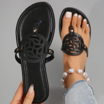 Womens Leather Sandals - Ultra-Flat, Exceptionally Comfortable, Elegant and Dressy Thong Sandals with Classic Flip Flop Style for Women