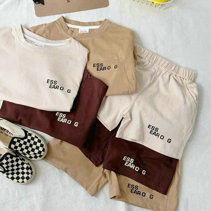 2pcs Baby Designers Clothes Summer Children Clothing Set Boys Girls Clothes Suit T shirt Shorts Set Kids Tracksuit 1-7T