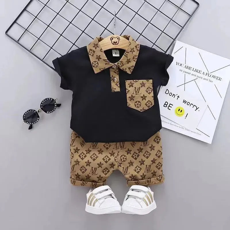 Baby Clothes Set T-Shirt Shorts Toddler Casual Clothing Kids Tracksuit Children Boys Cartoon 2Pcs/set