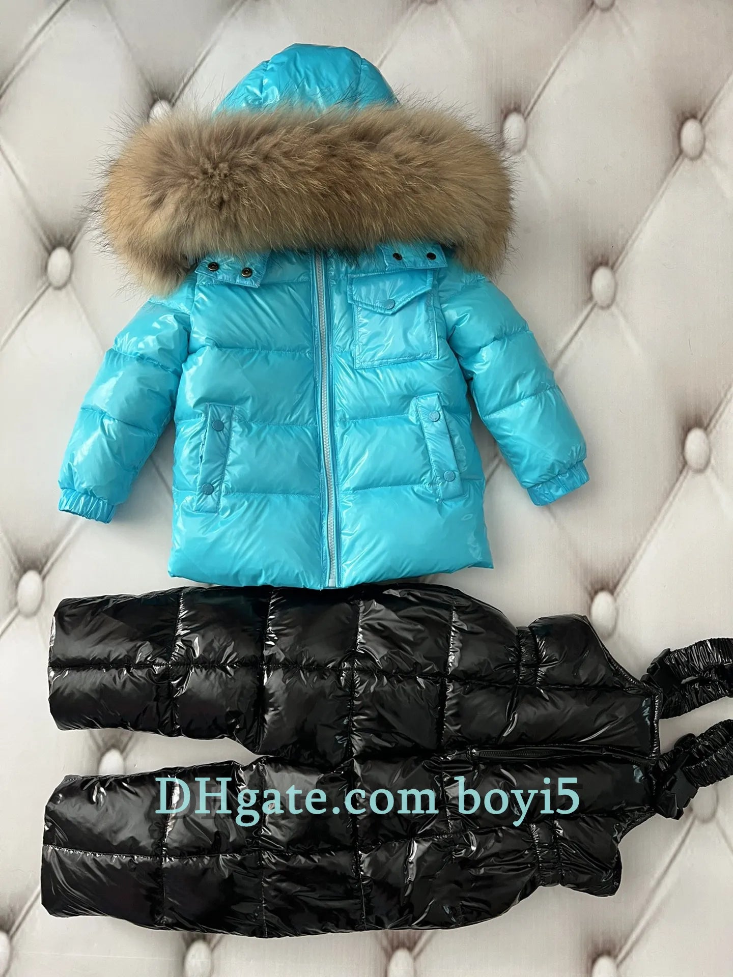 Down coat childrens jacket baby boys clothing Winter outwear keep warm puffer jackets kids fur collar hooded outerwear coats for boy girls clothes Christmas gift