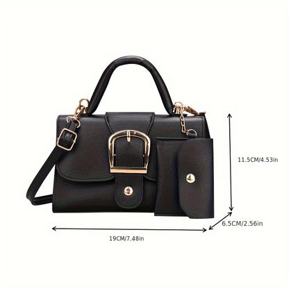 Trendy Solid Color Mini Crossbody Bag - Stylish Shoulder Bag for Women - Compact & Versatile Purse for Casual Daily Wear