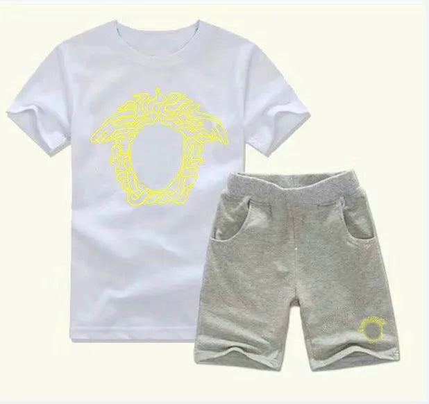 New Designer Style Children's Clothing Sets For Summer Boys And Girls Sports Suit Baby Infant Short Sleeve Clothes Kids Set 2-8 T