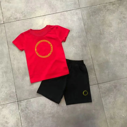 New Designer Style Children's Clothing Sets For Summer Boys And Girls Sports Suit Baby Infant Short Sleeve Clothes Kids Set 2-8 T