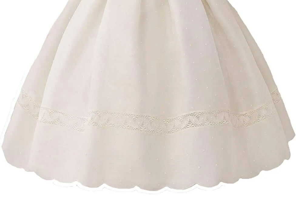 Princess Half Sleeve Lace Girls Pageant Dress  Girl First Communion Dress Kids Formal Wear Flower Girls Dresses for Wedding