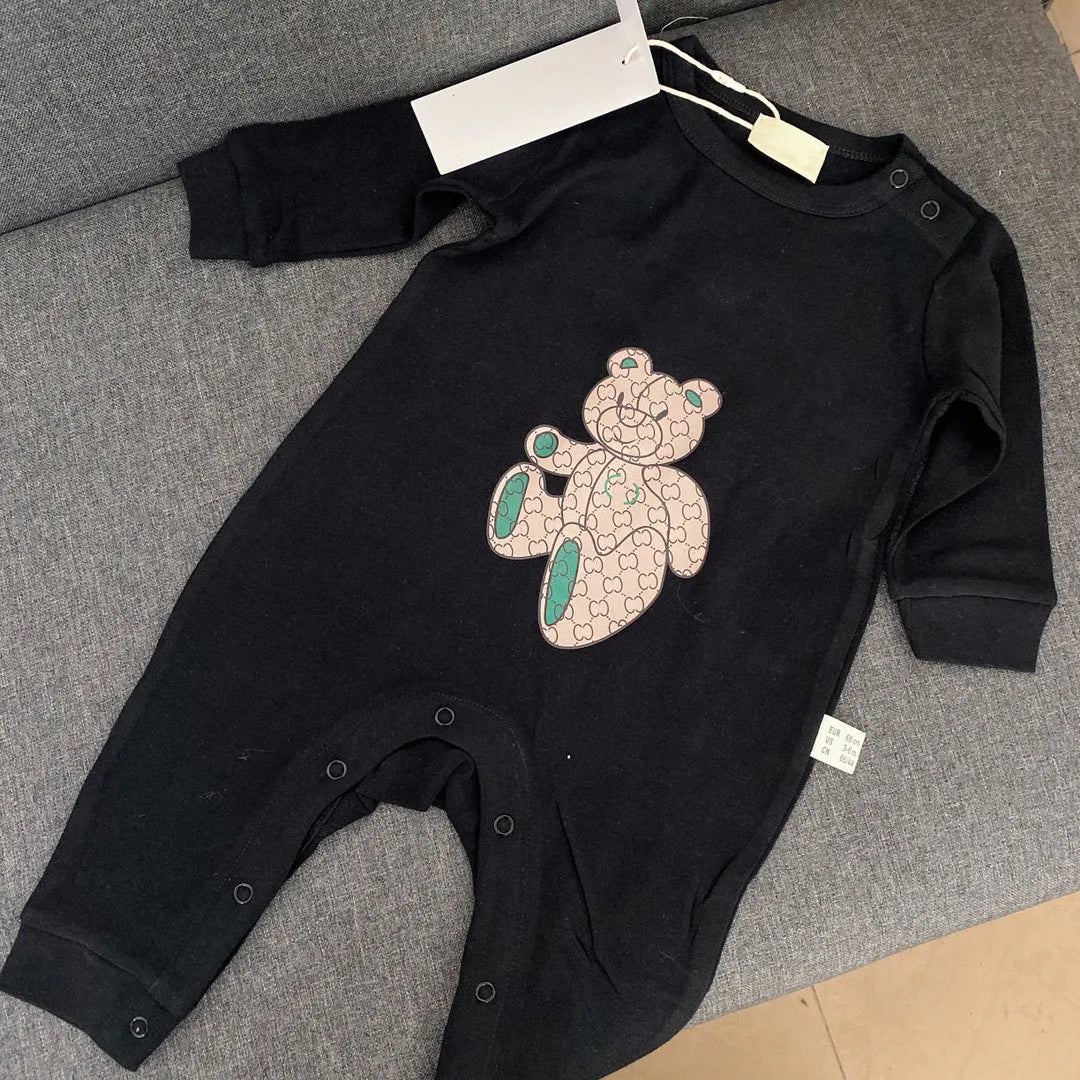 Newborn Baby Rompers Girls and Boy Long Sleeve Spring Cotton Clothes Brand Letter Print Infant Romper Children Ourfits