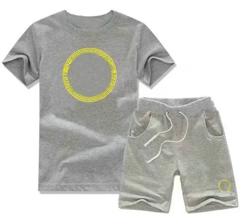 New Designer Style Children's Clothing Sets For Summer Boys And Girls Sports Suit Baby Infant Short Sleeve Clothes Kids Set 2-8 T