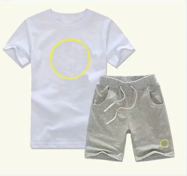 New Designer Style Children's Clothing Sets For Summer Boys And Girls Sports Suit Baby Infant Short Sleeve Clothes Kids Set 2-8 T