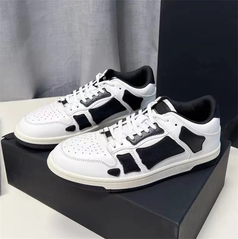 Skel-Top Hi Basketball Shoes High Low-top Shoes Leather Bones Trainers Applique Upper Sneaker EVA Footbed Sneakers